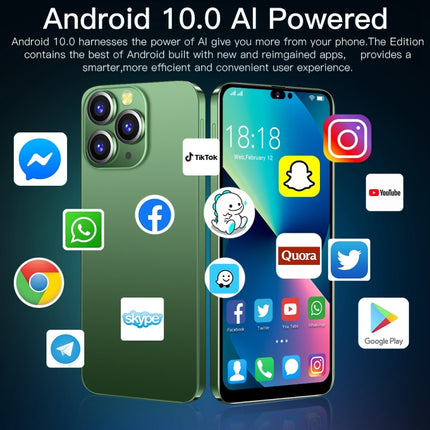 Face Identification, Android 10 MTK6737 Quad Core, Network: 4G, i14 Pro Max N86 2GB+16GB
