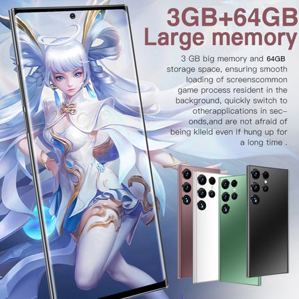 Face Identification, Android 8.1 MTK6753 Octa Core, Network: 4G, S23Ultra 5G D12332 3GB+64GB