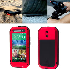 LOVE MEI for HTC One E8 Powerful Dustproof Shockproof Anti-slip Metal Protective Case