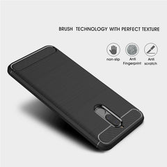 For Huawei  Mate 10 Lite Brushed Carbon Fiber Texture TPU Shockproof Anti-slip Soft Protective Back Cover Case, For Mate 10 Lite, For Huawei Mate 10 Lite