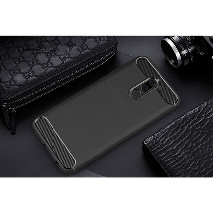 For Huawei  Mate 10 Lite Brushed Carbon Fiber Texture TPU Shockproof Anti-slip Soft Protective Back Cover Case