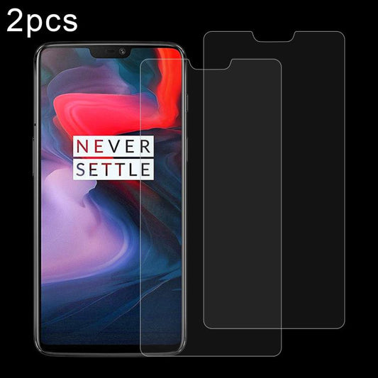 2 PCS 0.26mm 9H 2.5D Tempered Glass Film for OnePlus 6, For 6 (2 PCS)