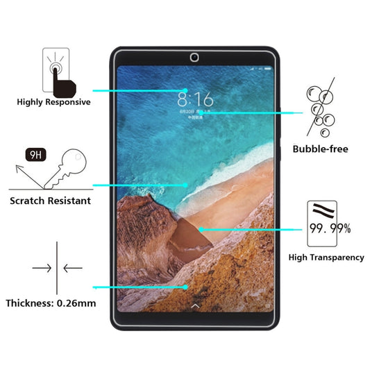 0.26mm 9H Surface Hardness Explosion-proof Tempered Glass Film for Xiaomi Mi Pad 4, Xiaomi Mi Pad 4