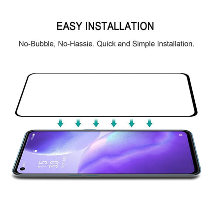 For OPPO Reno5 5G / 4G 25 PCS Full Glue Full Screen Tempered Glass Film