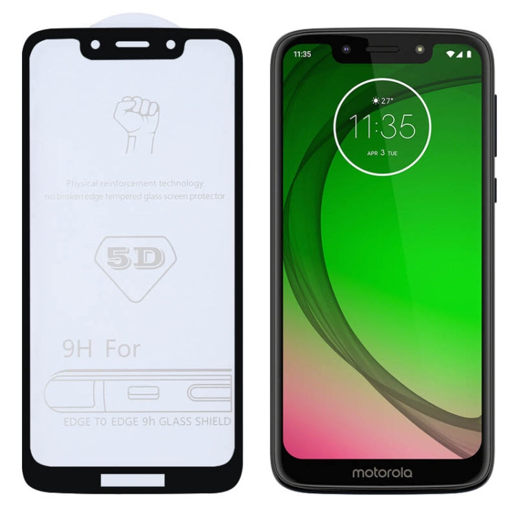 9H 5D Full Glue Full Screen Tempered Glass Film for Motorola Moto G7 Play, For Motorola Moto G7 Play