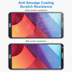 For LG G6 0.3mm 9H Surface Hardness 2.5D Curved Silk-screen Full Screen Tempered Glass Screen Protector, For G6