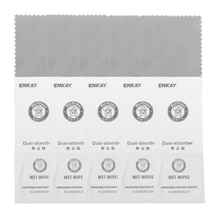 5 PCS ENKAY Hat-Prince for  Huawei P10 0.26mm 9H Hardness 2.5D Curved Full Screen Tempered Glass Screen Film, For P10