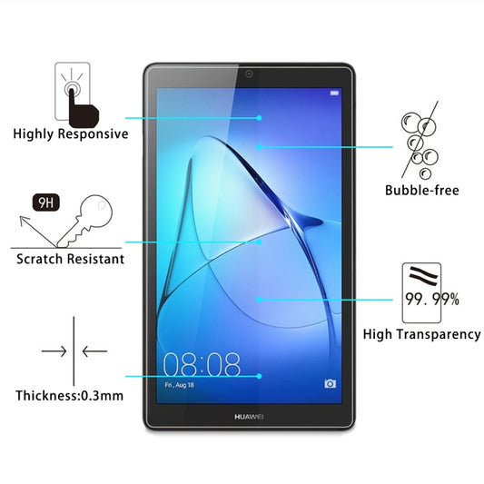 For HUAWEI  MediaPad T3 7.0 inch 0.3mm 9H Surface Hardness Full Screen Tempered Glass Screen Protector, For T3 7.0