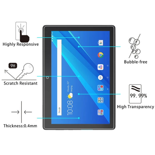 0.4mm 9H Surface Hardness Full Screen Tempered Glass Film for Lenovo Tab E10, Lenovo Tab E10