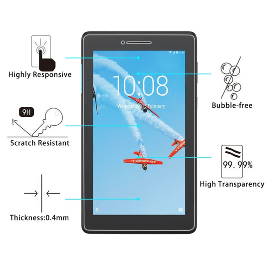 0.4mm 9H Surface Hardness Full Screen Tempered Glass Film for Lenovo Tab E7, Lenovo Tab E7