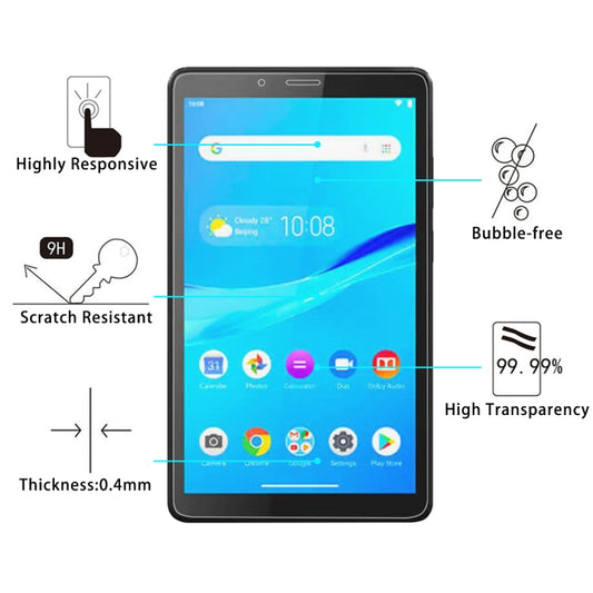 For Lenovo Tab M7 9H 0.4mm Explosion-proof Tempered Glass Film, For Lenovo M7