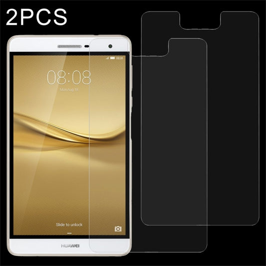 2 PCS 7 inch Universal 0.4mm 9H Surface Hardness Tempered Glass Screen Protector, 2 PCS 7 inch