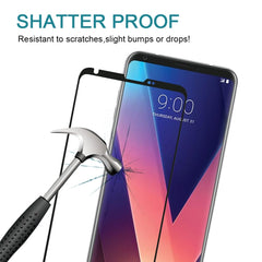 For LG V30 0.26mm 9H Surface Hardness 3D Curved Full Screen Tempered Glass Screen Protector, For LG V30