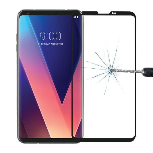 For LG V30 0.26mm 9H Surface Hardness 3D Curved Full Screen Tempered Glass Screen Protector, For LG V30