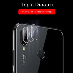 0.3mm 2.5D Transparent Rear Camera Lens Protector Tempered Glass Protective Film for Huawei P20, Huawei P20