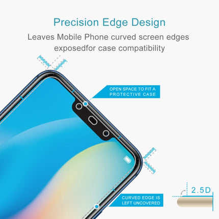 50 PCS 0.26mm 9H 2.5D Tempered Glass Film for Huawei Mate 20 lite, No Retail Package