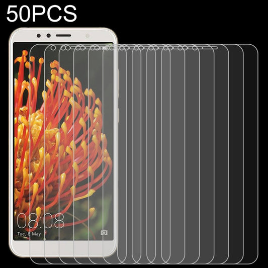 50 PCS 0.26mm 9H 2.5D Tempered Glass Film for Huawei Y6 2018, No Retail Package, For Y6 2018