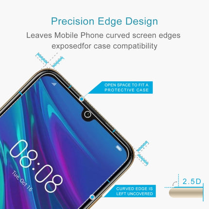 50 PCS 0.26mm 9H 2.5D Tempered Glass Film for Huawei Y6 2019, No Retail Package