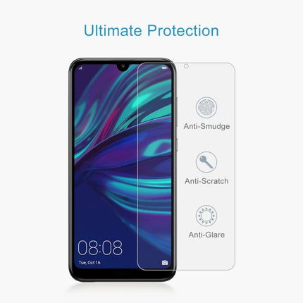50 PCS 0.26mm 9H 2.5D Tempered Glass Film for Huawei Y7 2019, No Retail Package