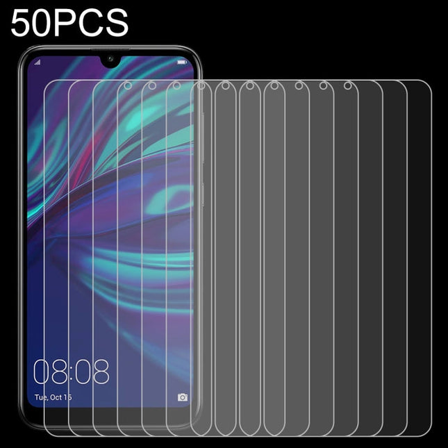 50 PCS 0.26mm 9H 2.5D Tempered Glass Film for Huawei Y7 2019, No Retail Package