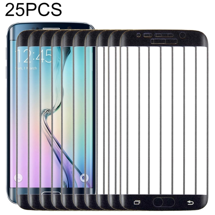 25 PCS For Galaxy S6 Edge 0.3mm 9H Surface Hardness 3D Curved Full Screen Cover Explosion-proof Tempered Glass Film