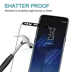 25 PCS For S8 / G950 0.26mm 9H surface hardness 3D curved screen full-screen tempered glass screen protector (black), For Galaxy S8 / G950