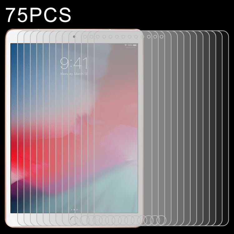 75 PCS 0.4mm 9H Surface Hardness Explosion-proof Tempered Glass Film for iPad 5/6/7，iPad Air 1/2  9.7 inch, iPad Air 2019