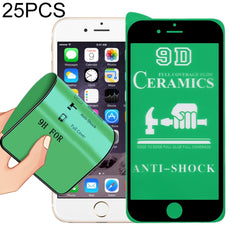 25 PCS 2.5D Full Glue Full Cover Ceramics Film for iPhone 6 Plus, For iPhone 6 Plus (Black)(25 PCS)