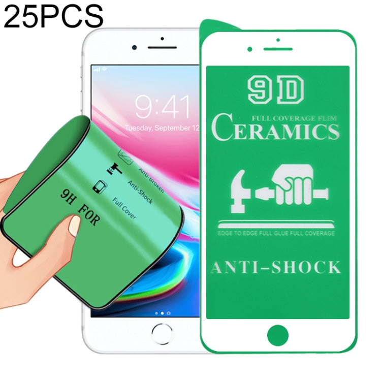 25 PCS 2.5D Full Glue Full Cover Ceramics Film for iPhone 8 Plus / 7 Plus, For  iPhone 8 Plus / 7 Plus (White)(25 PCS), For iPhone 8 Plus / 7 Plus (Black)(25 PCS)