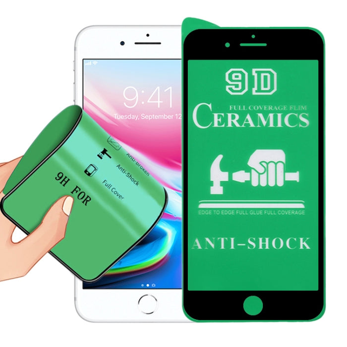 2.5D Full Glue Full Cover Ceramics Film for iPhone 8 / 7(Black)