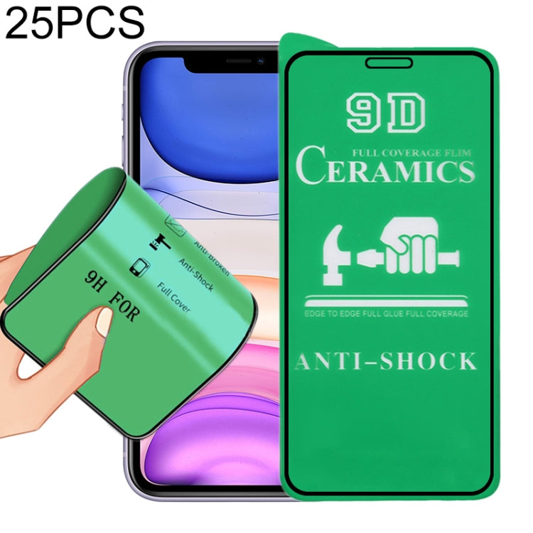 For iPhone 11 / XR 25pcs 2.5D Full Glue Full Cover Ceramics Film, For iPhone 11 / XR (25 PCS)