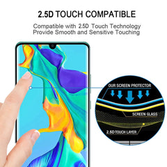 Edge Glue 3D Curved Edge Full Screen Tempered Glass Film for Huawei P30 Pro, For Huawei P30 Pro(Black)(1 PC), For Huawei P30 Pro(Transparent)(1 PC)