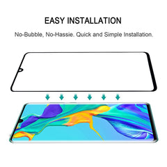 Edge Glue 3D Curved Edge Full Screen Tempered Glass Film for Huawei P30 Pro, For Huawei P30 Pro(Black)(1 PC)