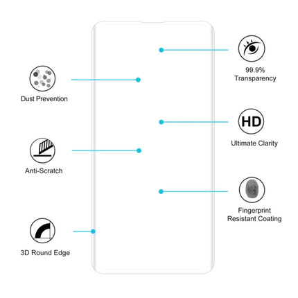 Edge Glue 3D Curved Edge Full Screen Tempered Glass Film for Galaxy S10, Fingerprint Unlock Is Not Supported