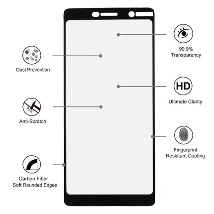 For Nokia 7 0.3mm 9H Surface Hardness 2.5D Explosion-proof Full Screen Tempered Glass Film, For Nokia 7 （1）