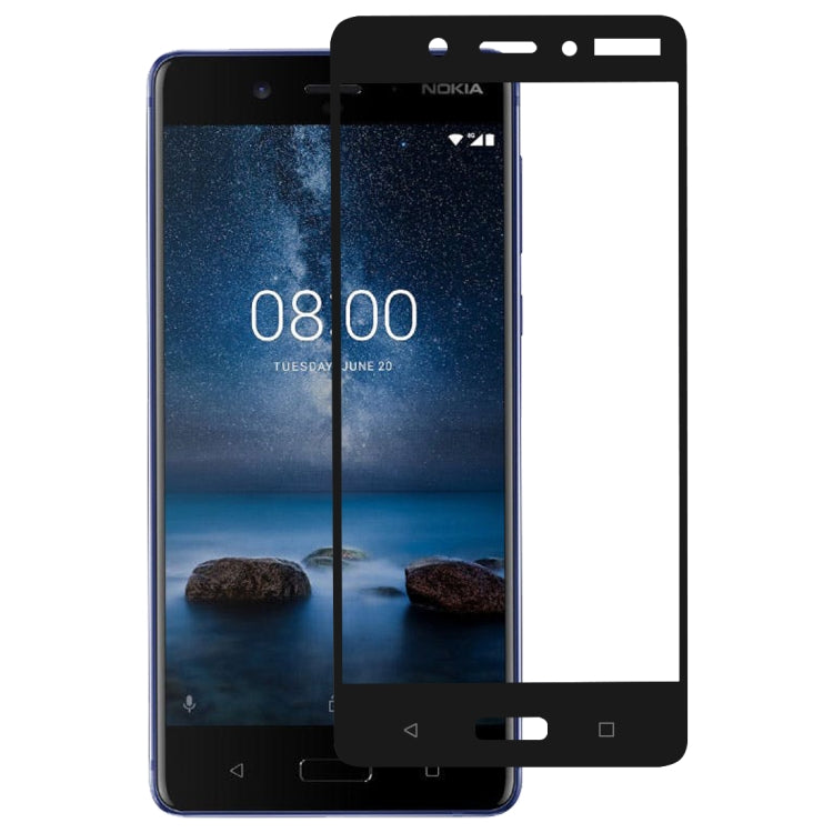 Full Glue Full Cover Screen Protector Tempered Glass film for Nokia 8, For Nokia 8