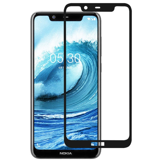 Full Glue Full Cover Screen Protector Tempered Glass film for Nokia 5.1 Plus / X5, For Nokia 5.1 Plus / X5