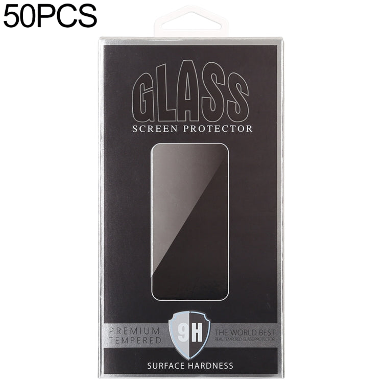 50 PCS Paper Outer + Plastic Inner Packaging Box for Tempered Glass Screen Protector