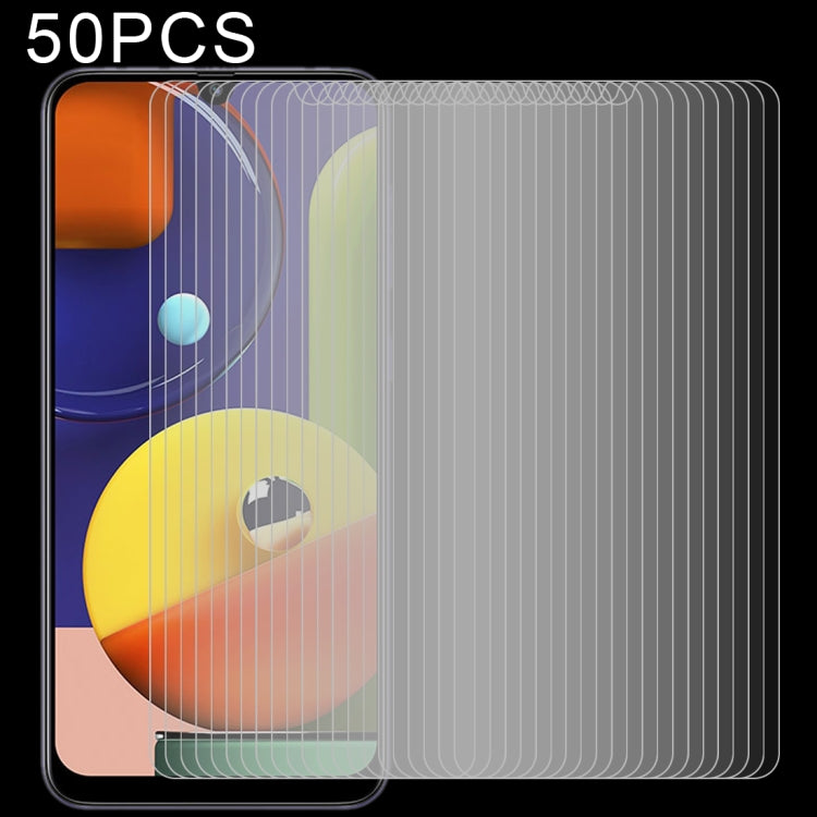 50 PCS For Galaxy A50s 2.5D Non-Full Screen Tempered Glass Film, For Galaxy A50s (50 PCS)