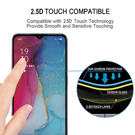 25 PCS For OPPO Reno 3 / Reno3 Youth Full Glue Full Cover Screen Protector Tempered Glass Film