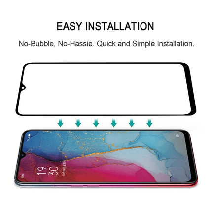 25 PCS For OPPO Reno 3 / Reno3 Youth Full Glue Full Cover Screen Protector Tempered Glass Film