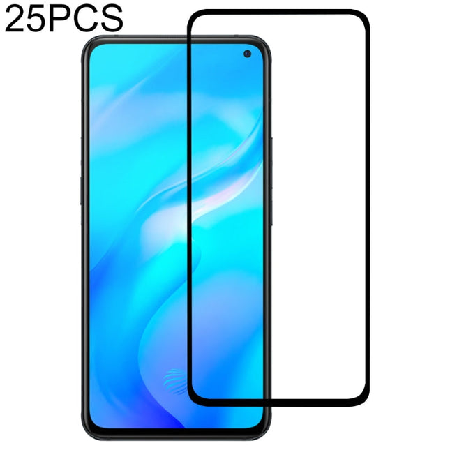 25 PCS For Vivo X30 Full Glue Full Cover Screen Protector Tempered Glass Film