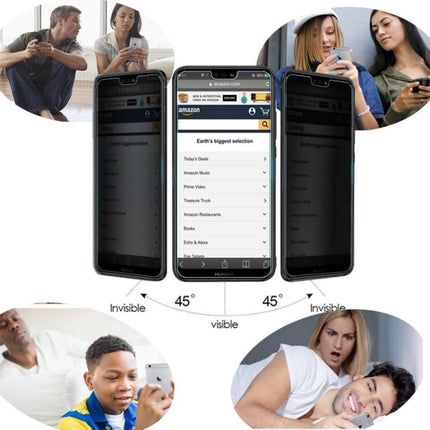 Full Cover Anti-spy Tempered Glass Film for Huawei P20 Pro