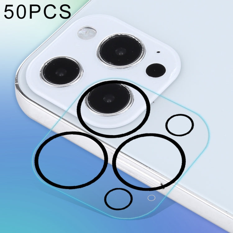 For iPhone 13 Pro Max 50pcs HD Anti-glare Rear Camera Lens Protector Tempered Glass Film , For iPhone 13 Pro Max (50PCS)