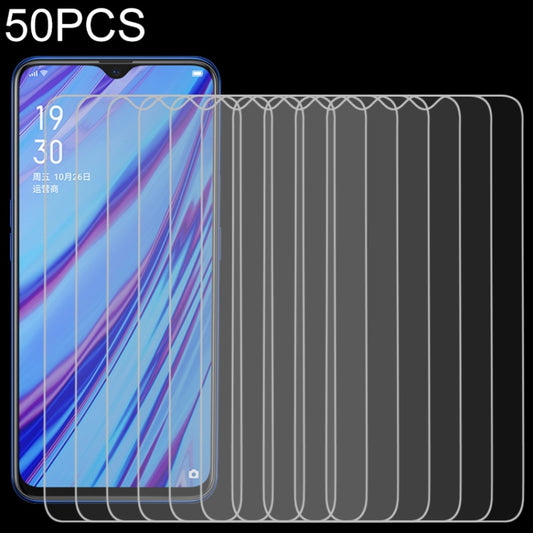 50 PCS For OPPO A5 / A9 (2020) / A56 5G 9H 2.5D Screen Tempered Glass Film, For OPPO A5 / A9 (2020) (50 PCS)