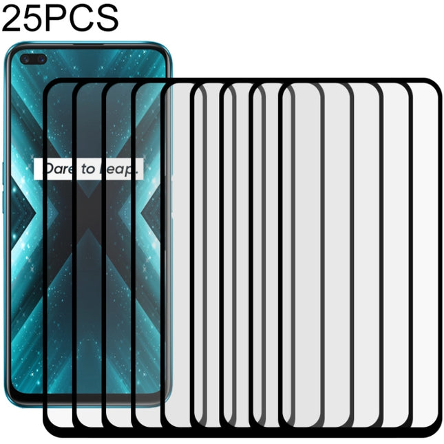 For OPPO Realme X3 25 PCS Full Glue Full Screen Tempered Glass Film, For OPPO Realme X3
