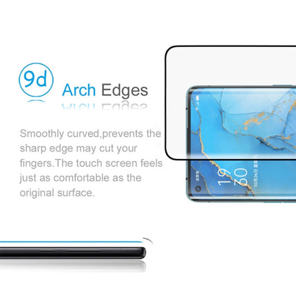 For OPPO Reno3 Pro 9H HD 3D Curved Edge Tempered Glass Film (Black)