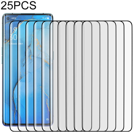 25 PCS For OPPO Reno3 Pro 9H HD 3D Curved Edge Tempered Glass Film (Transparent)