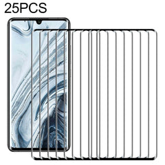 25 PCS For Xiaomi Mi Note 10 Pro 9H HD 3D Curved Edge Tempered Glass Film (Black), For Xiaomi Mi Note 10 Pro(25 PCS), For Xiaomi Mi Note 10 Pro(Black)(25 PCS)