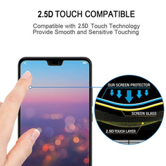 25 PCS 9H Silk Print Full Screen Full Tempered Glass Film for Huawei P20, For Huawei P20 (25 PCS)